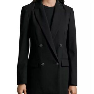 RAG & BONE Wool Double Breasted Blazer pinstriped with pockets charcoal Size 6